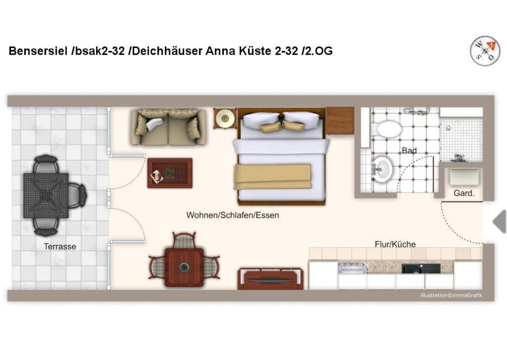 Deichhaeuser Anna Kueste Deichhaeuser Anna Kueste 2-32 Bensersiel Bagian luar foto